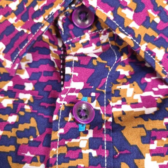 Claiborne Shirt Mens XXL Abstract Stretch Long Sleeve Button Down Designer - Picture 5 of 15